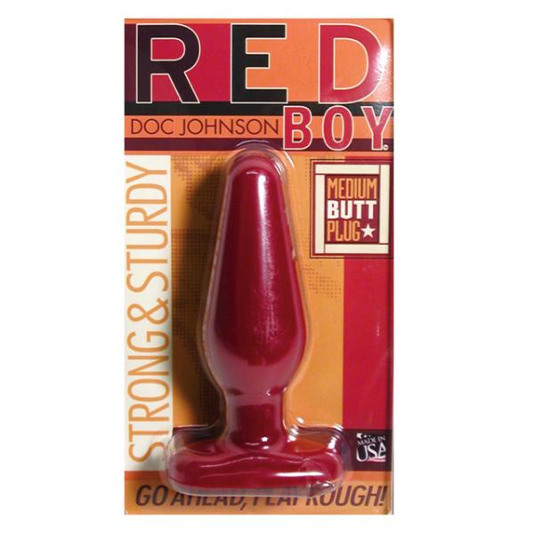 Red Boy Medium Butt Plug Red