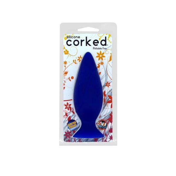 Corked Small Anal Plug - Blue