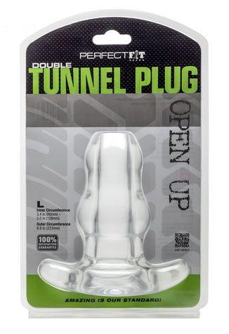 Double Tunnel Plug Large Clear