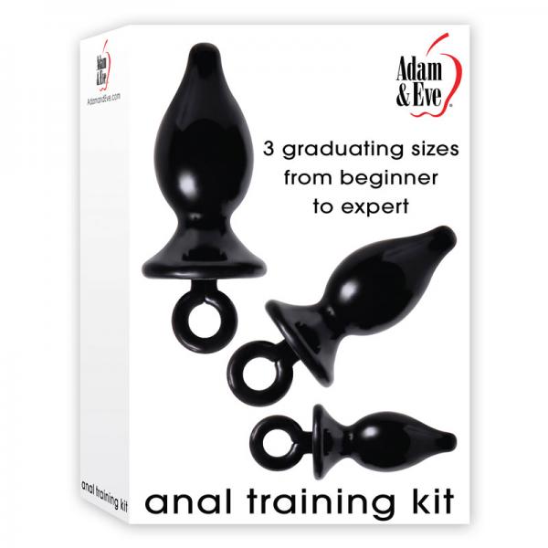 Anal Training Kit 3 Black Butt Plugs