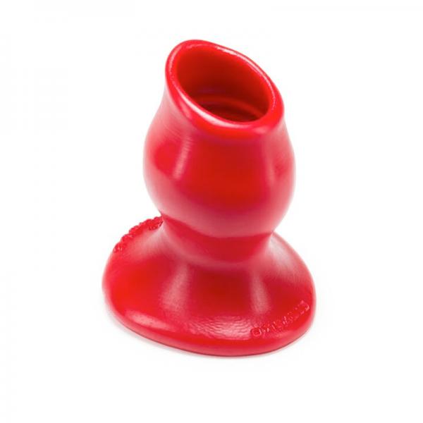 Oxballs Pighole-2, Hollow Plug, Medium, Red