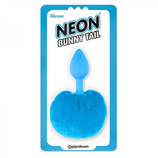 Neon Bunny Tail Blue