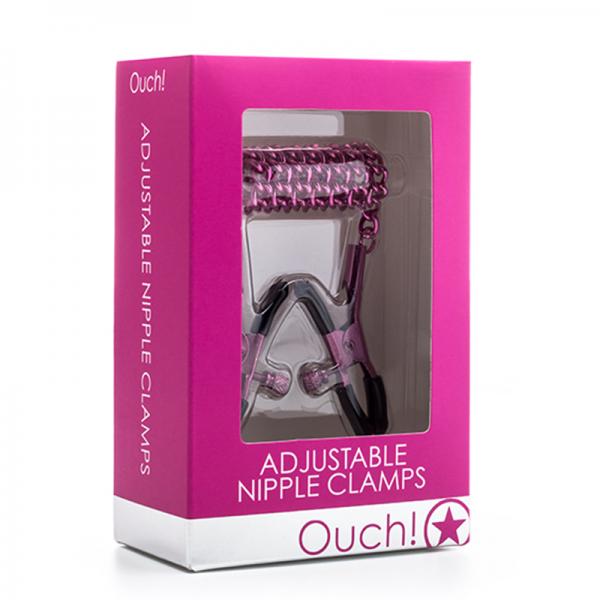 Ouch! Adjustable Nipple Clamps - Pink