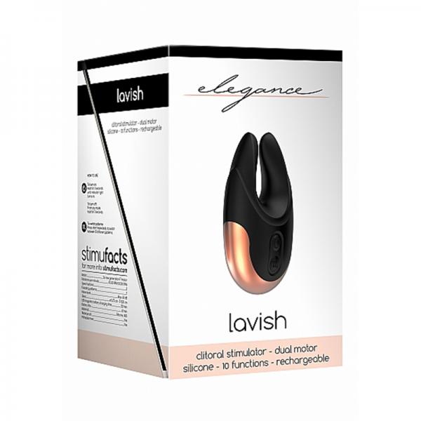 Elegance Lavish Dual Motor Clitoral Stimulator - Black