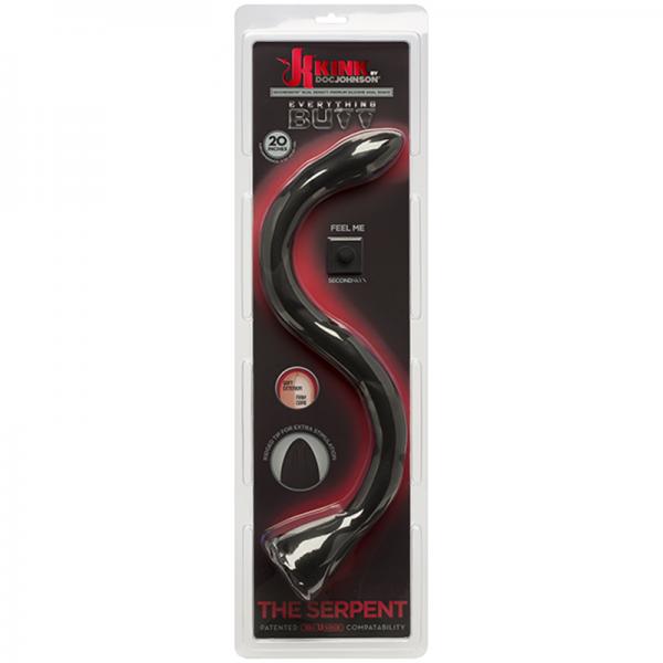 Kink The Serpent Anal Snake 20 inches Silicone Black