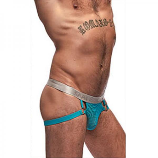 Male Power Mesh Rib Jock Ring Seafoam L/xl