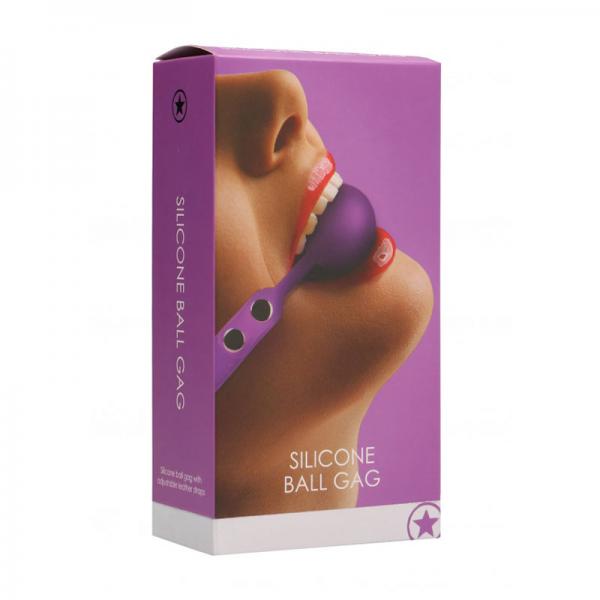 Ouch! Silicone Ball Gag - Purple