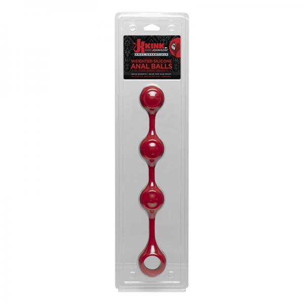 Kink By Doc Johnson Anal Essentials Weighted Silicone Anal Balls