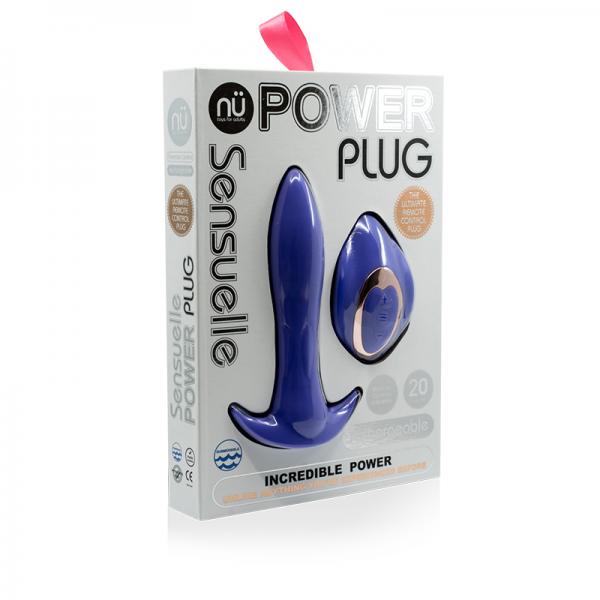 Sensuelle Power Plug 20 Func Remote Control Butt Plug - Lavender