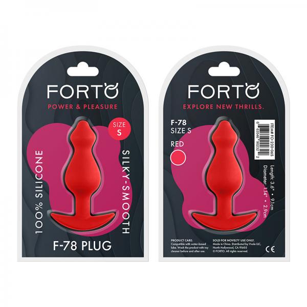 Forto F-78: Pointee 100% Silicone Plug Small Red