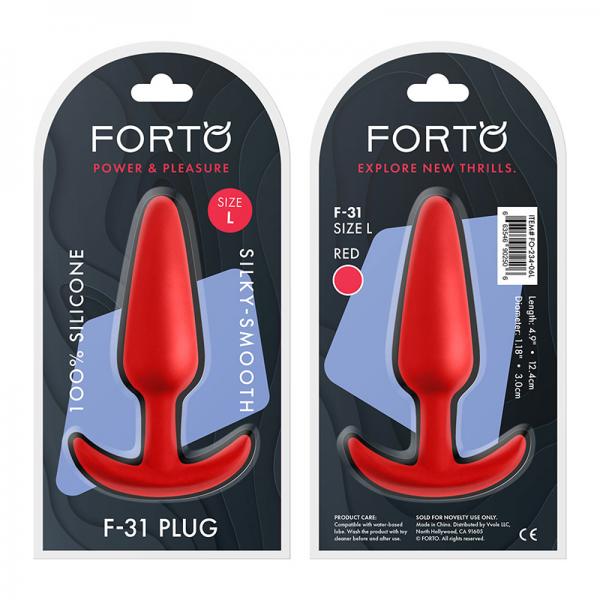 Forto F-31: 100% Silicone Plug Lg Red